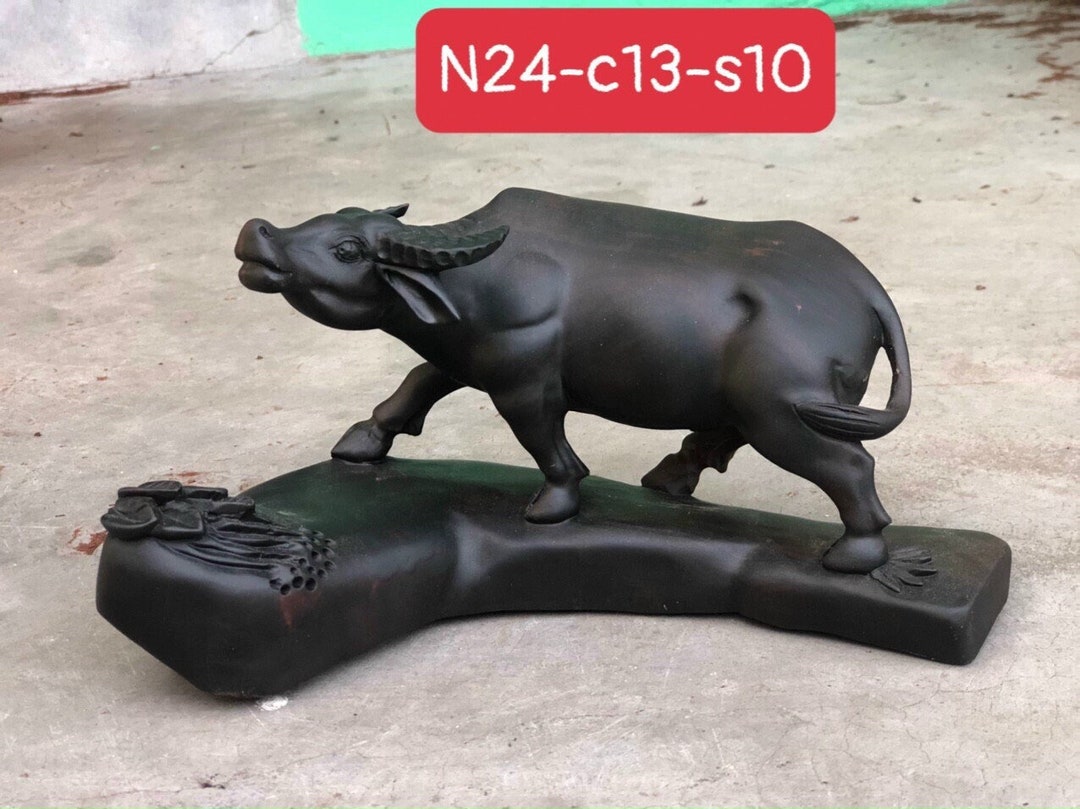 Wooden Water Buffalo Handmade Buffalo Sculpture Buffalo Etsy