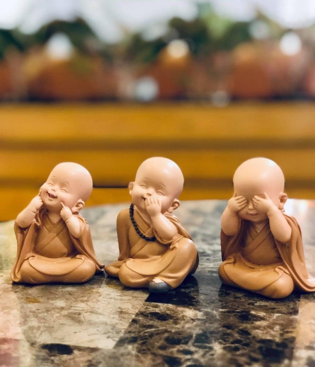 Laughing Buddha Statue Set 3 Little Monk Statue See No Evil - Etsy Laughing Buddha Statue Set 3 Little Monk Statue See No Evil - Etsy