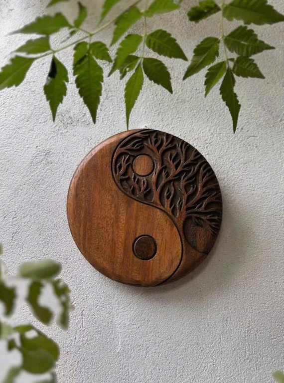 Wooden Yin Yang Wall Art – Feng Shui Decor
