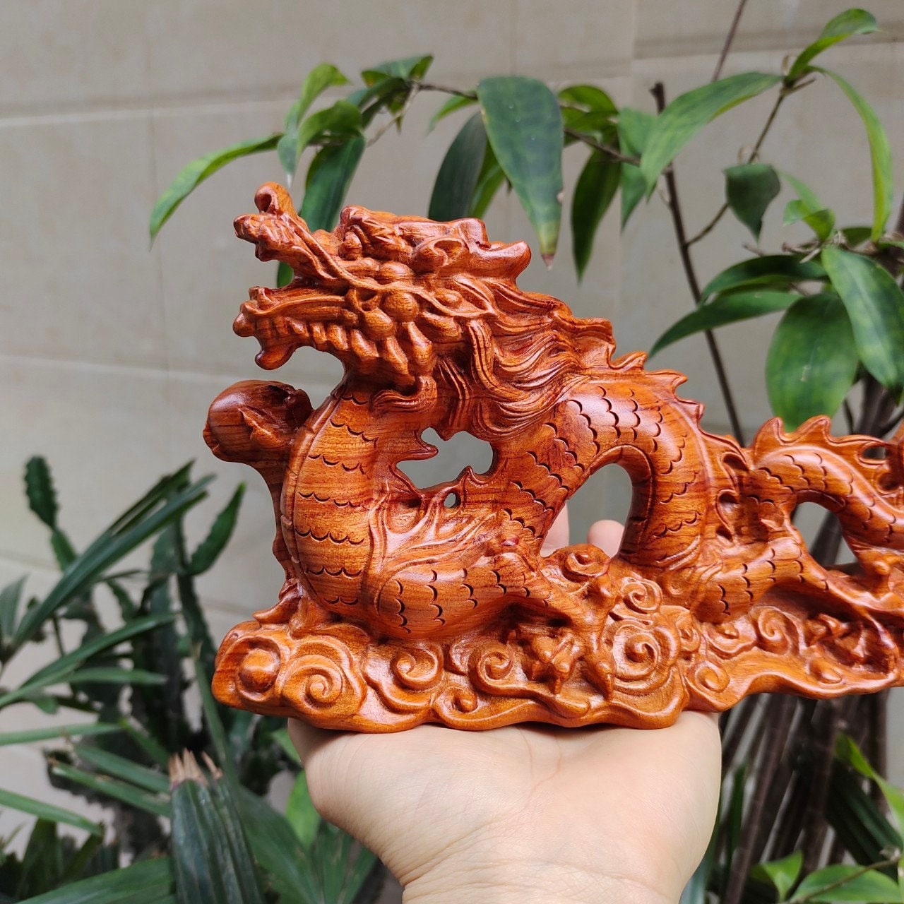 中国　人物像 龍模様 木製フレーム 中国 人物像 龍模様 木製フレーム