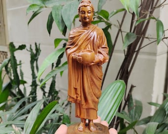 木彫りの観音菩薩頭部 - Etsy 日本