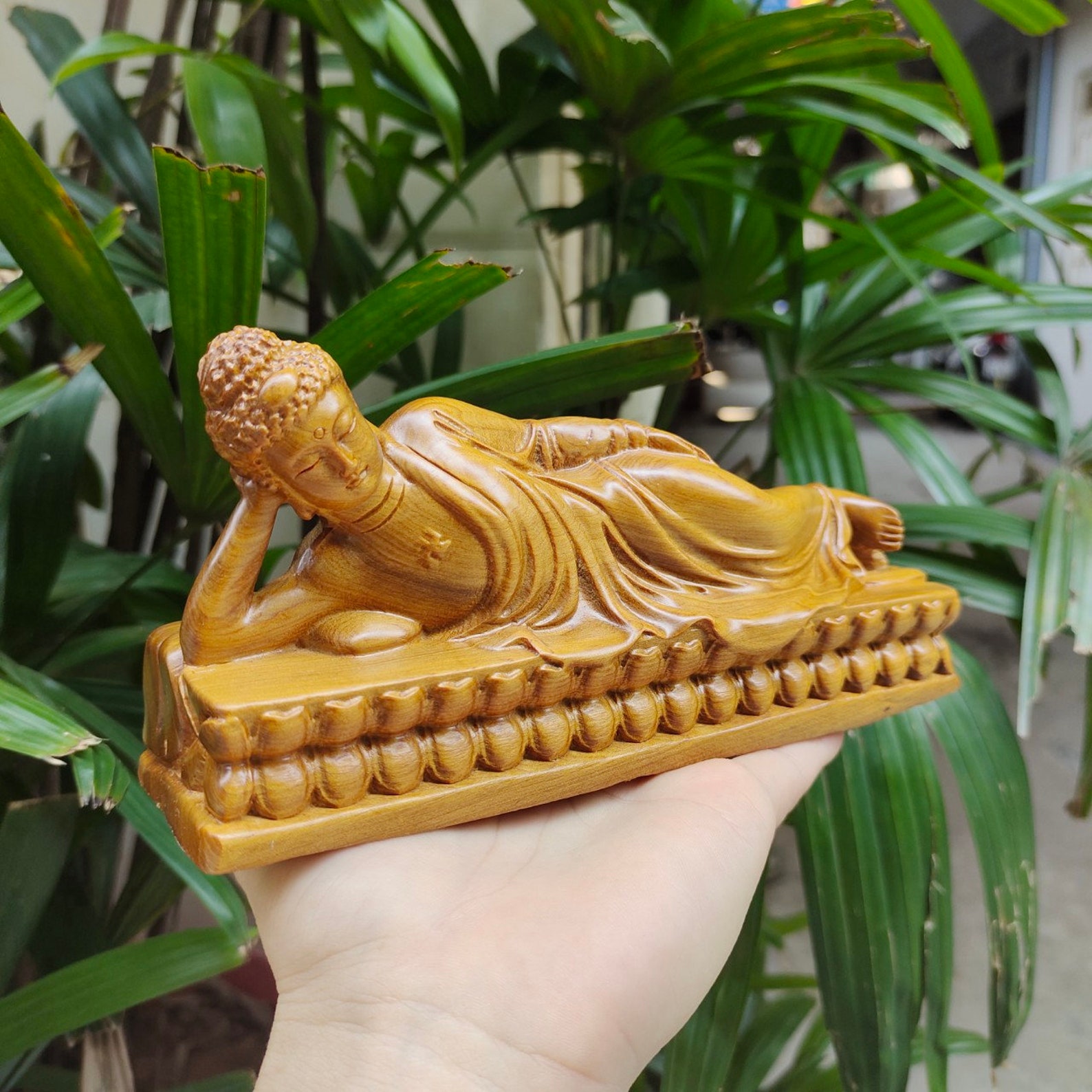Handicraft Wooden Buddha Shakyamuni Nirvana Statue Buddha Etsy