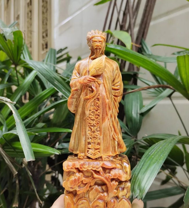 Zhuge Liang Wooden Statue, Military Mandarin Decor - Etsy