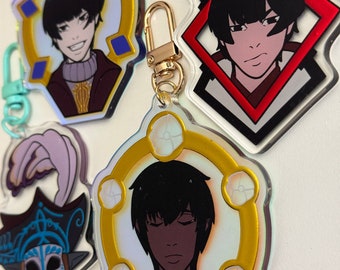 FFXIV Asahi Sas Brutus coloured foil keychain