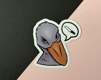 Angry Shoebill Sticker