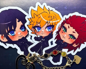 Kingdom Hearts Sea Salt Trio Roxas Axel Xion Stickers