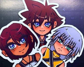 Kingdom Hearts Destiny Island Trio Sora Riku Kairi Stickers