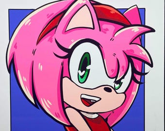 Amy The Hedgehog Square Print