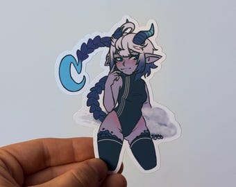 Dragon Girl OC Vetra Matte Vinyl Sticker