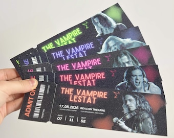 Boletos conmemorativos de recuerdo de Lestat el vampiro, hechos por fans