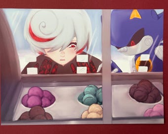 Sage and Metal Sonic Ice Cream Print