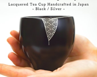 Yobitsugi Cup - Black Lacquered Cup Handcrafted in Japan