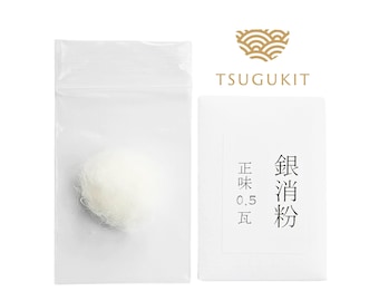 Silver Powder for Kintsugi 0.5 g Genuine Silver Repair - DIY Kintsugi Kit Food Safe TSUGUKIT Refill DIY