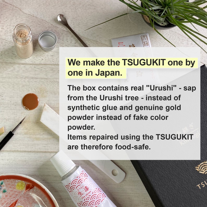 Food Safe Kintsugi Repair Kit Gold Only TSUGUKIT Etsy