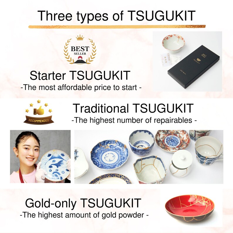 Food Safe Kintsugi Repair Kit Traditional TSUGUKIT 0.3 G of Etsy