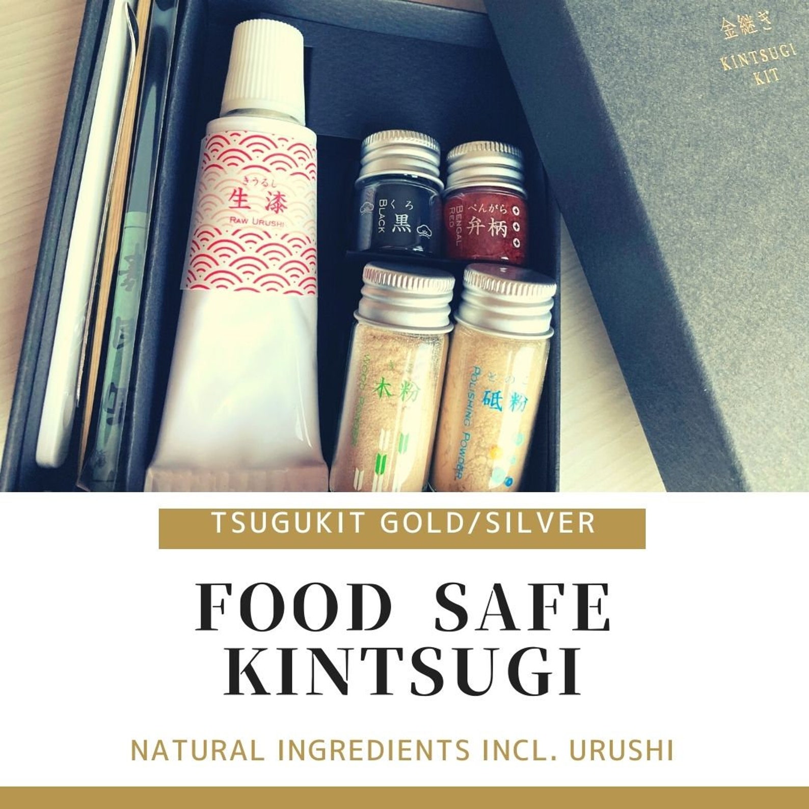 Food Safe Kintsugi Repair Kit Gold Only TSUGUKIT Etsy