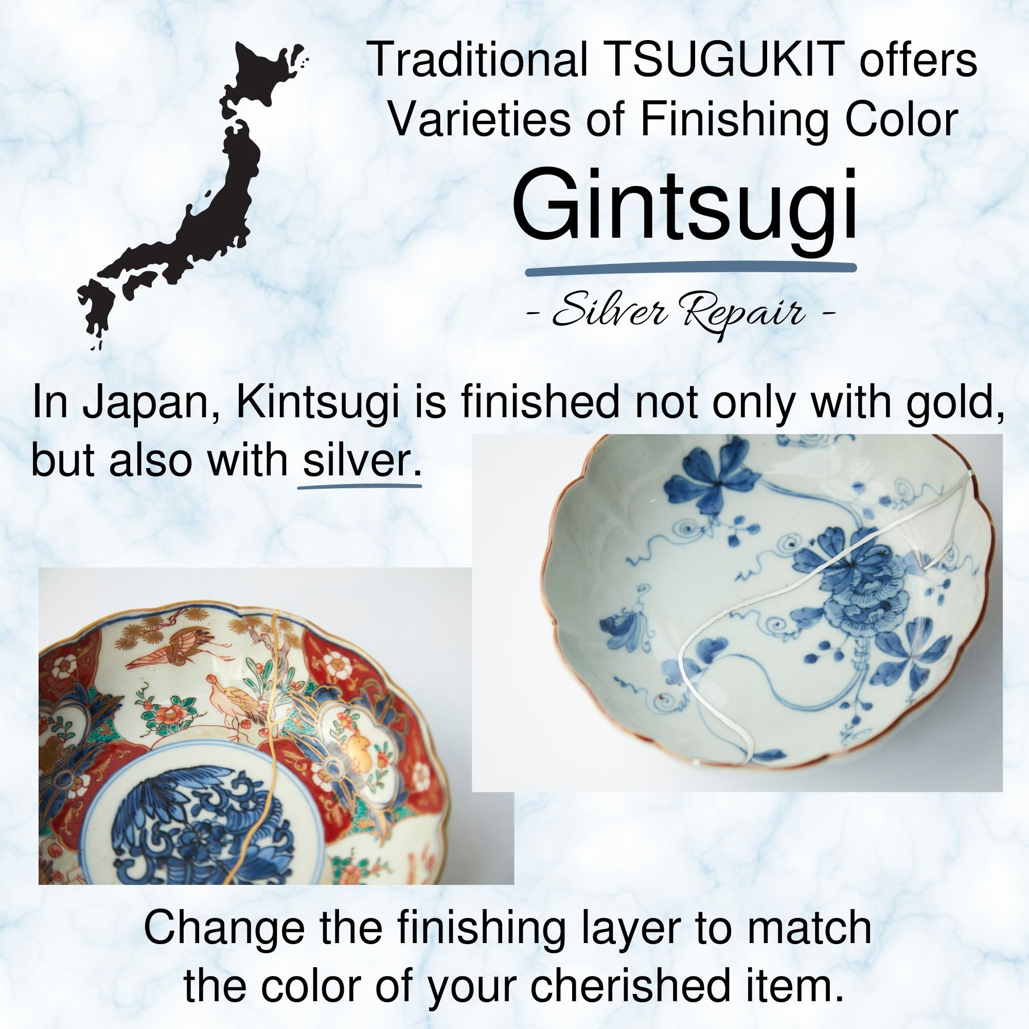 Genuine Silver Powder for Kintsugi (0.5 g) - Food safe