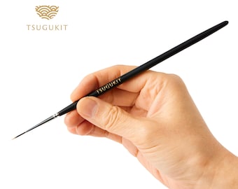 Extra Fine-point Kintsugi Brush - Kintsugi Repair, Maki-e, Lacquer Work, Urushi Painting, DIY, Precision Art Tool, Made in Japan TSUGUKIT