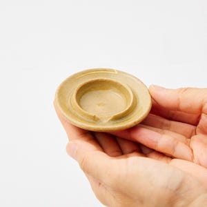 KINTSUGI Guiding Light Sand Yellow Lamp Saucer｜Food Safe