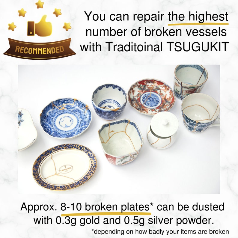 Food Safe Kintsugi Repair Kit Traditional TSUGUKIT 0.3 G of Etsy