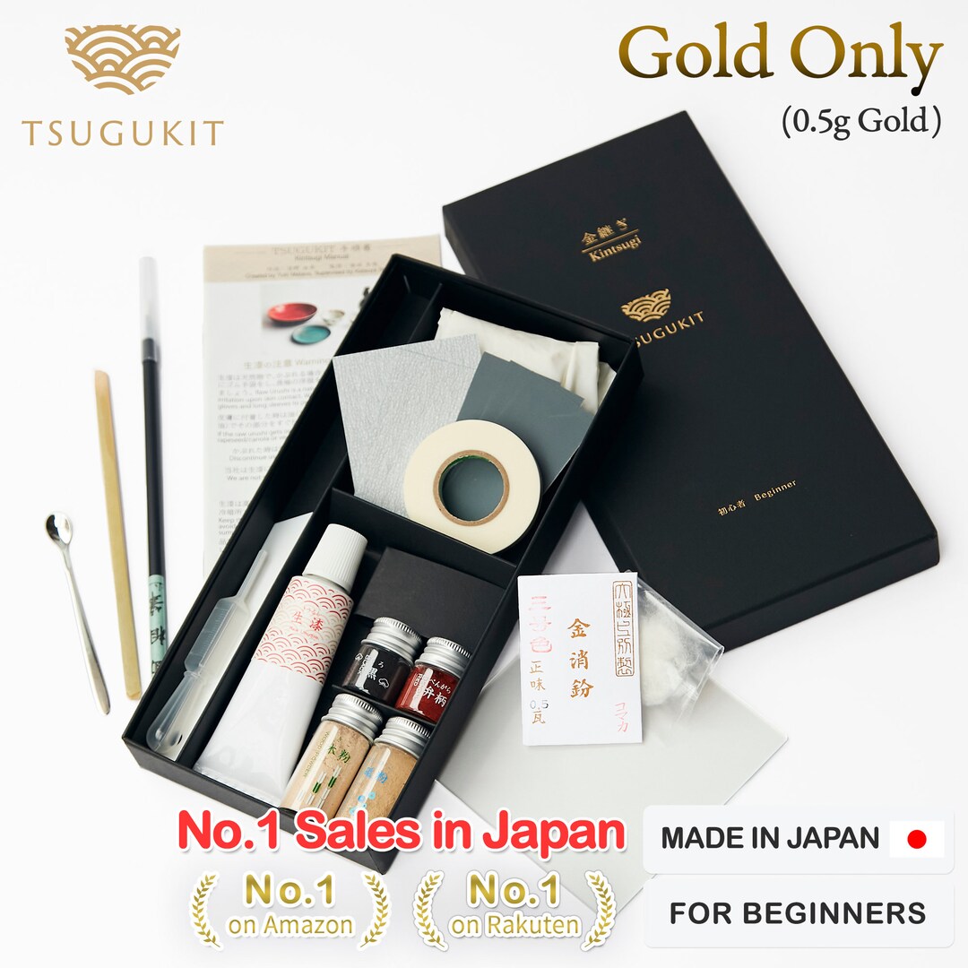 Food Safe Kintsugi Repair Kit Gold Only TSUGUKIT traditional Japanese