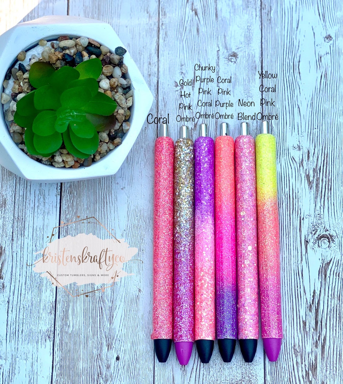 Glitter Epoxy Pens Custom Epoxy Pens Refillable Pens Gel Etsy