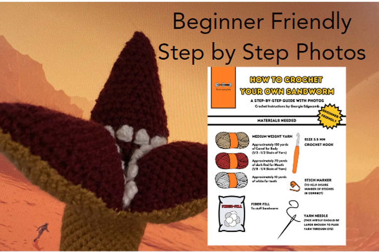 PDF of Dune-inspired Sandworm Crochet Pattern **PATTERN ONLY** - Etsy
