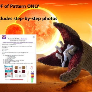 PDF of Extra Large Crochet Dune Sandworm **Instructions Only**