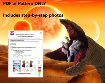 PDF of Extra Large Crochet Dune Sandworm **Instructions Only**