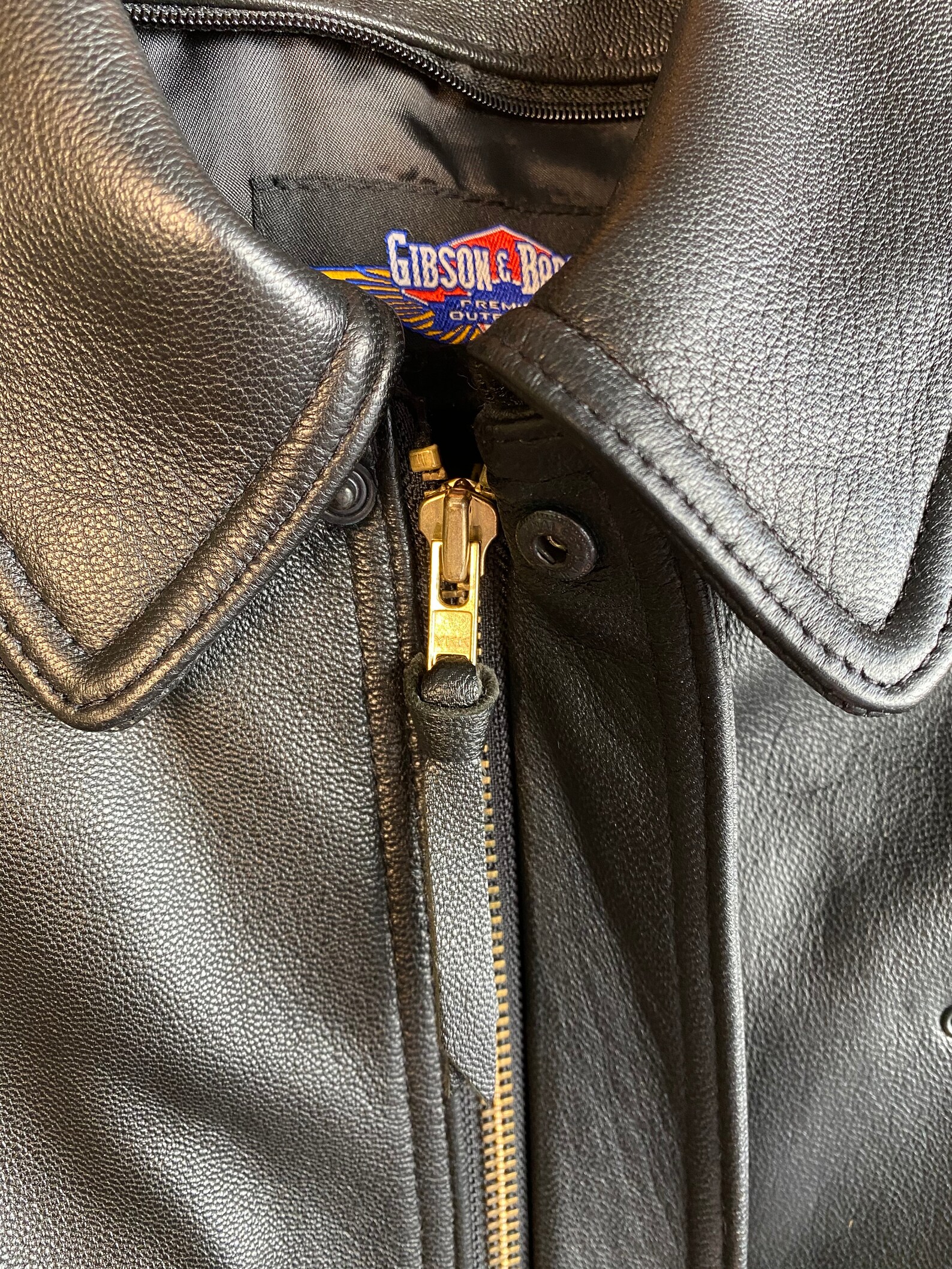 Vintage GIBSON & BARNES Bomber Skyline Leather Pilot Jacket Etsy