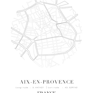 Postcards AIX EN MAP
