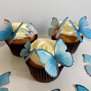 35 Topper Commestibili Per Cupcake Farfalle Decorazioni Per Torte Per Feste  A