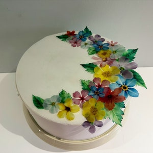Vorgeschnittene Oblatenblumen - Essbare Kuchen-/Cupcakedekorationen