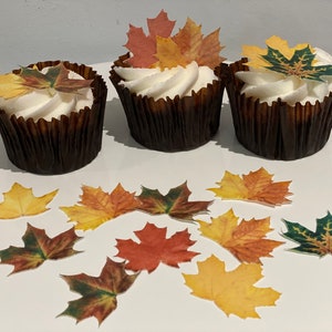 Essbare Herbst-Ahornblätter - Essbare Herbst-Ahornblätter - Essbare Herbst-Ahornblätter 4 cm - AL04