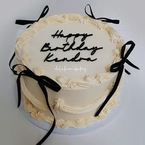 Personalised acrylic cake charm | Custom script name cake topper Handmade cake decorations - Custom Acrylic Cake Topper for any celebration