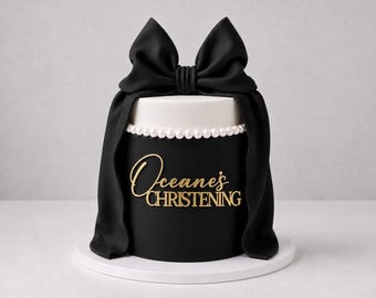 Personalised Christening Cake topper - Custom Name in Acrylic, Baptism Cake Decoration for Boy or Girl