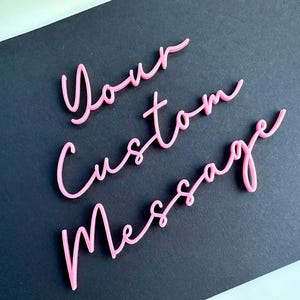 Charm pour gâteau personnalisé en acrylique | Décorations pour gâteaux faites main avec prénom