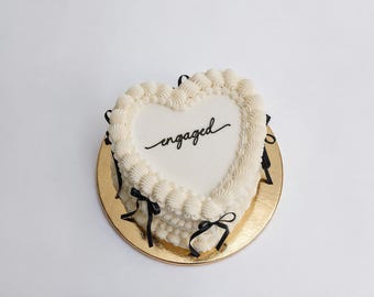 Engaged Cake Charm - Acrylic Script in Your Choice of Colour and Size