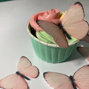 21 Pezzi Rosa Farfalle Decorative per Torte, Happy Birthday Decorazioni  Torta, Cupcake Topper Decorazioni per Feste di Compleanno, Matrimoni