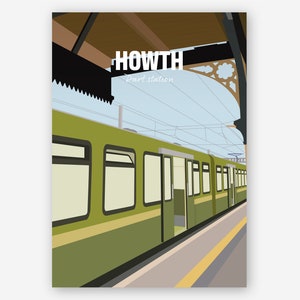 Poster Howth - DART station - Dublin bay - Ireland