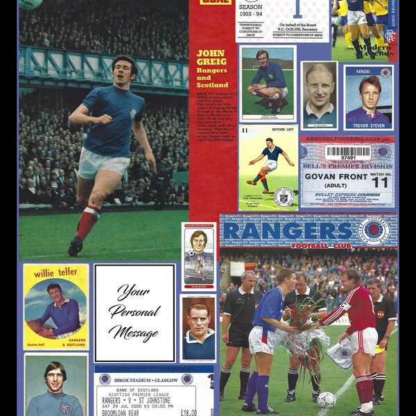 Rangers Memorabilia Etsy UK