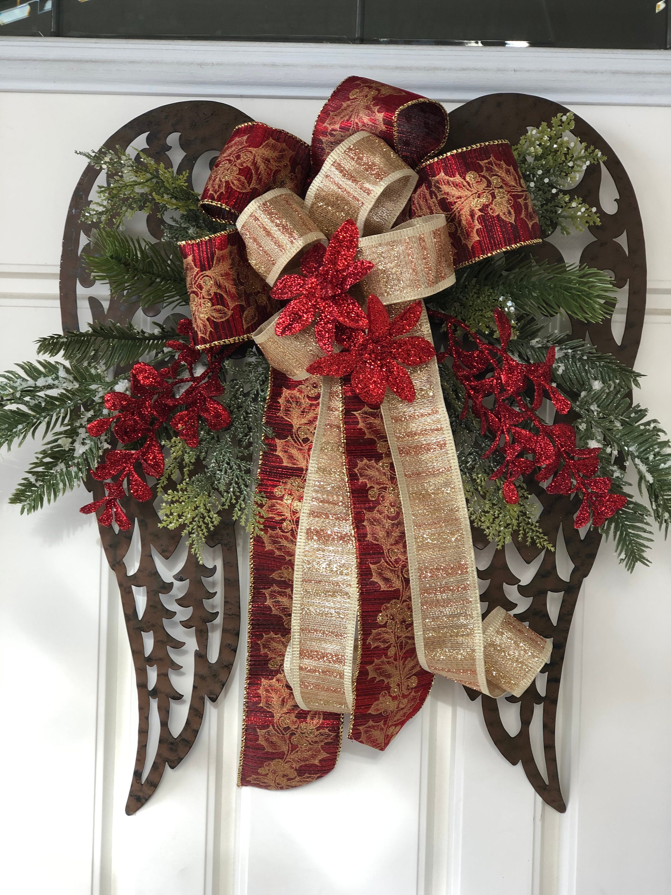 Rustic Angel Wings for your Front Door. All Occasions. Etsy