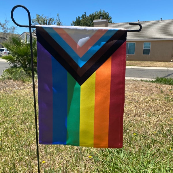 LGBTQIA+ Garden Flag, Gay Pride, LGBT Ally, Yard Sign, Show off Your Pride, Garden Decoration, Outdoor Décor, Home Decoration, Transgender