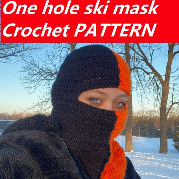 PATTERN: ski mask crochet (ONE HOLE) easy