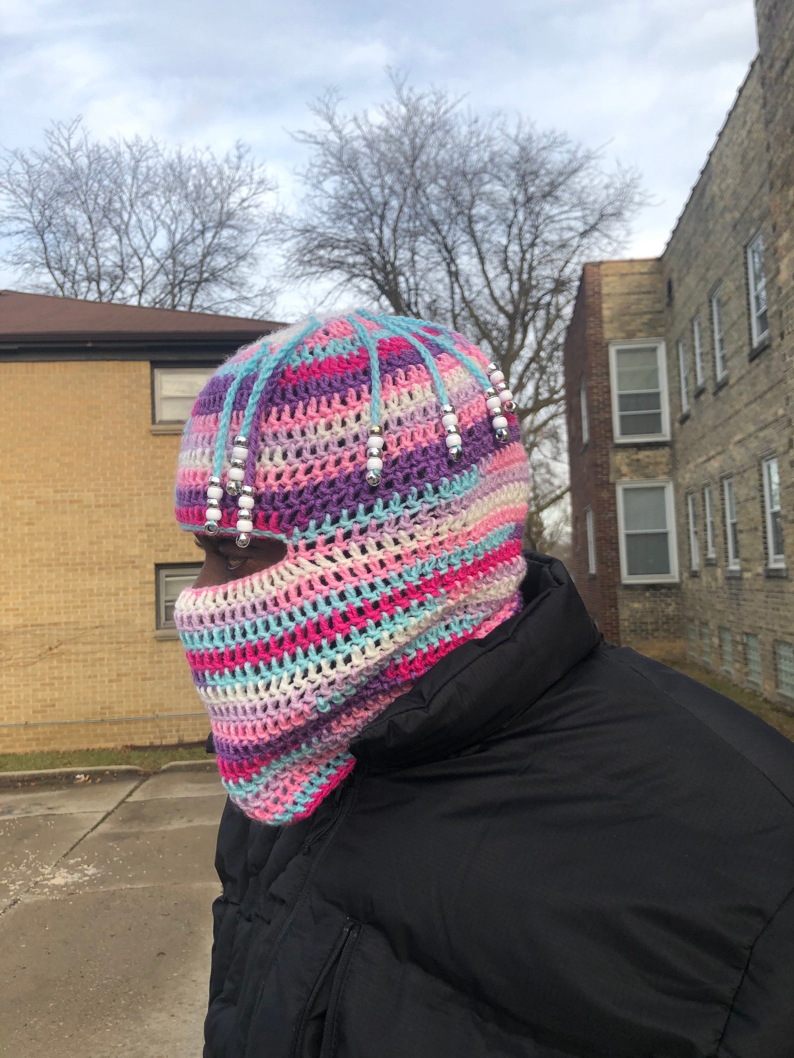 Ski Mask W/dreads 2 Etsy