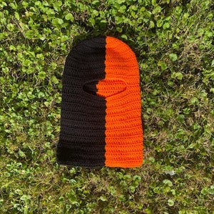 Black/orange Split Mask - Etsy