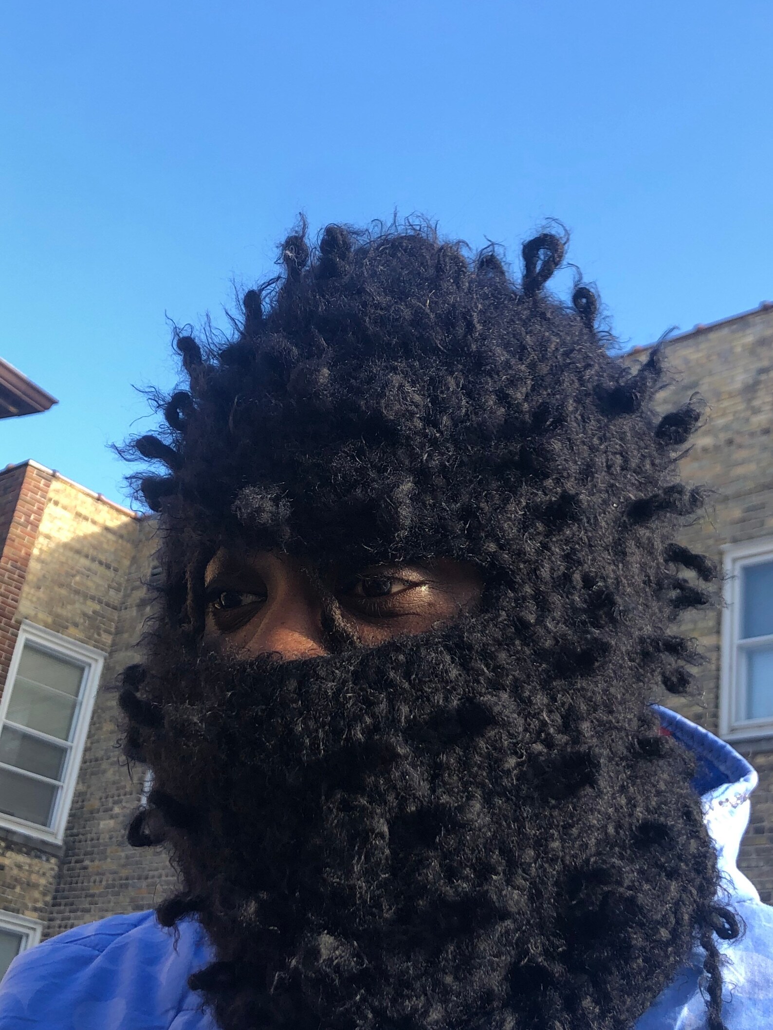 CUSTOM Distressed Fuzzy Balaclava Mask Etsy