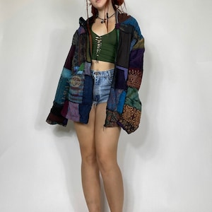 Kai winter jacket, patchwork jacket, hippie jacket