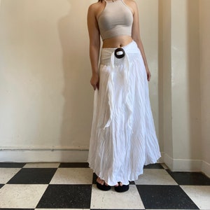 Serafina White Boho Maxi Skirt