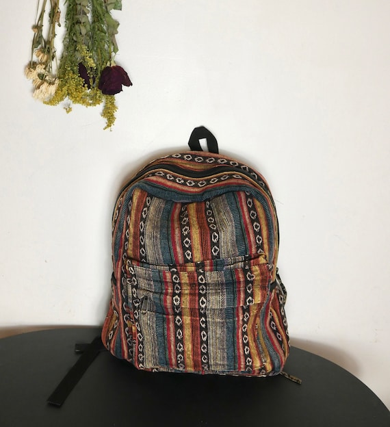 Patchwork Baja Backpack, Hippie Bag, Boho Backpack - Etsy